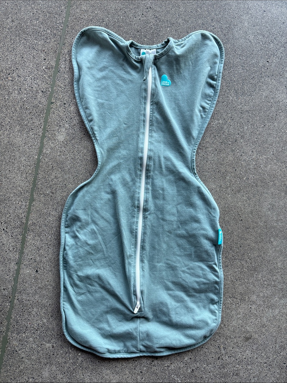 Love to Dream Zip Front Sleepsuit in Sage
